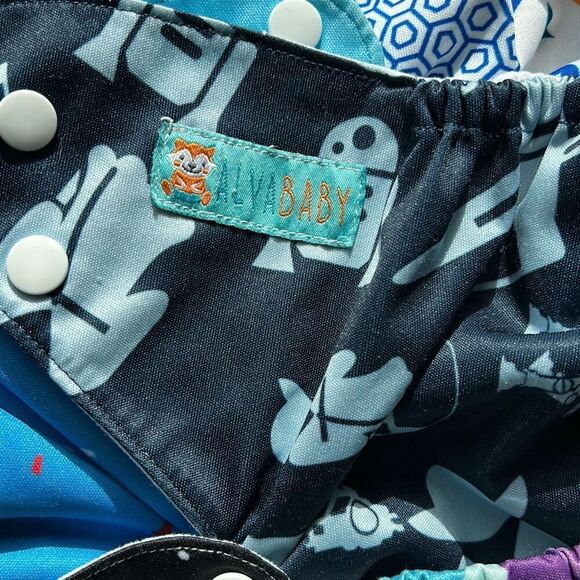 Alva Baby Reusable Cloth Diapers Adjustable 12 total Boys - Picture 5 of 8
